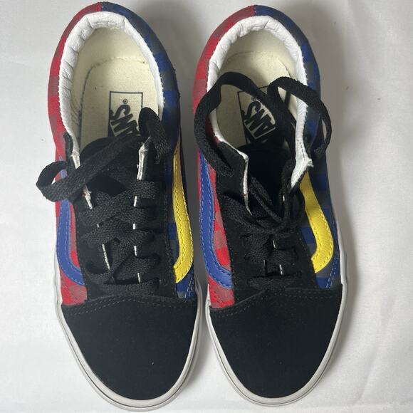 Vans Old Skool Black Blue Yellow Red Canvas Suede Shoes 500714 | SIZE 1 - Picture 9 of 10